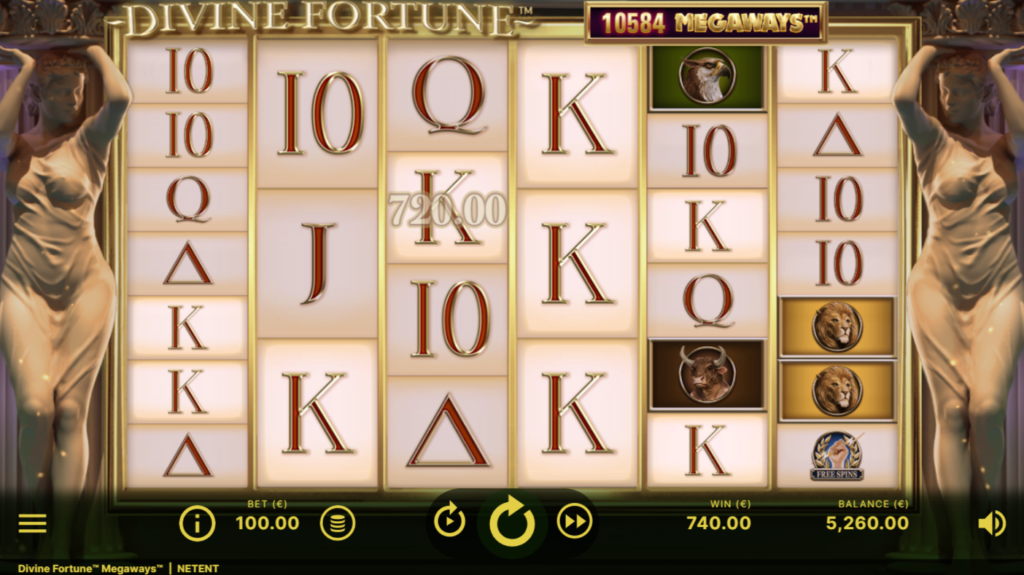 Divine Fortune Megaways NetEnt Slot Win