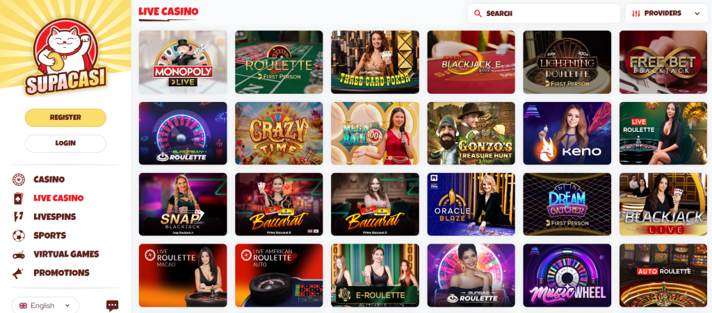 Supacasi Casino Live Games