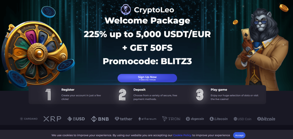 Cryptoleo Casino 50 Free Spins