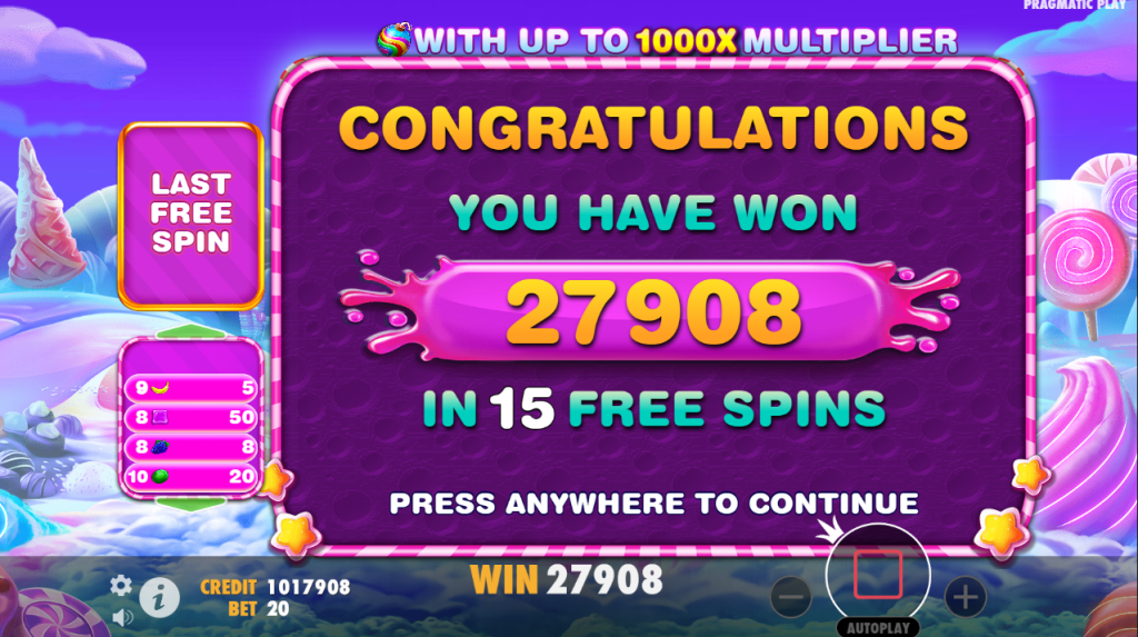 Sweet Bonanza 1000 Payout