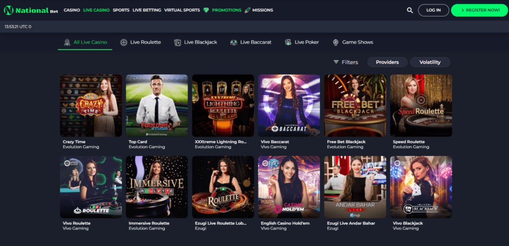 National Bet Live Casino