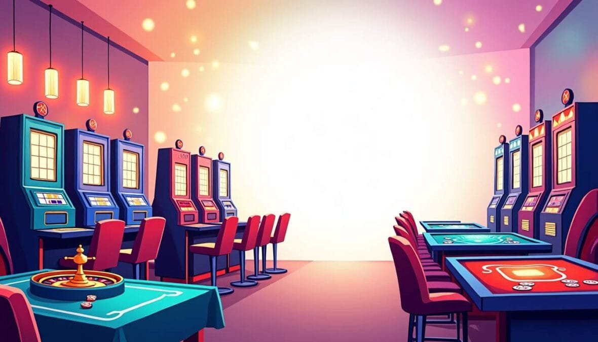 An inviting casino scene featuring vibrant slot machines