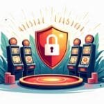 An inviting and secure casino environment featuring a variety of gaming elements like slot machines